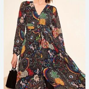 FARM Rio Borogodo Midi Dress